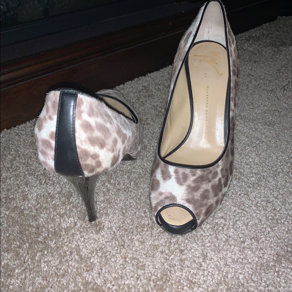 Giuseppe Zanottileopard Print Open Toe - image 4